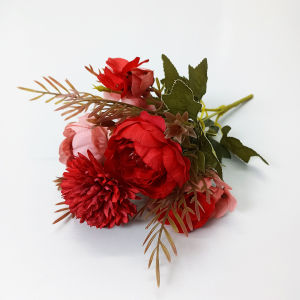 Wolf.id PBP153 Tanaman Hias Artificial Bunga Mary Rose Mix Tangkai Plastik Ornamen Hias Buatan Dekorasi Meja Ruang Tamu Flower Rangkai Cantik [BISA COD]