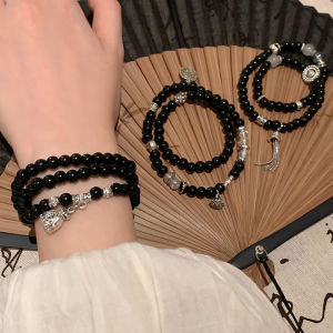 Hmeme Chinese Style Mountain Ghost Spending Beaded Bracelet Female Light Luxury High Grade Sense Vintage Personality Hand Jewelry Gift