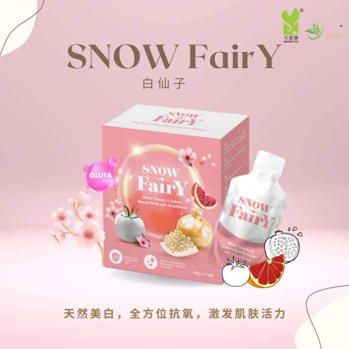 SNOW FAIRY White Tomato&Sakura Beauty Drink With Glutathiong | Lazada