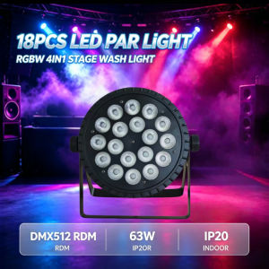 18x10W slim par light