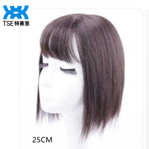 TSE Womens wig piece Hair replacement covering top white hair lady invisible wigs natural 25cm-35cm Length SW02/SW07