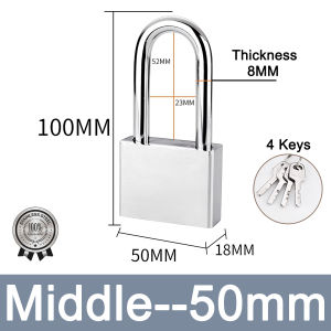 Solid Steel Padlock Bolt Cutter Resistant Shackle Anti-Pry Body Marine-Grade Waterproof for Gates