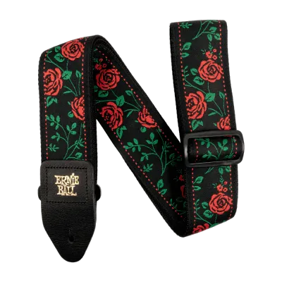 CLASSIC JACQUARD GUITAR STRAP/BASS STRAP - SPANISH ROSE