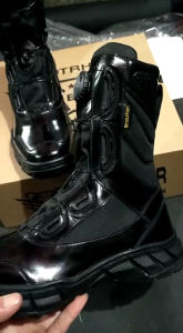 SEPATU PDL DINES TNI POLRI TALI PUTAR KULIT MENGKILAP MERK BROTHER MODEL DOGLASH