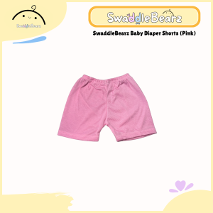 SwaddleBears Newborn Cotton Baby Diaper Shorts in Pink - Comfortable & Soft for 0-6 Months
