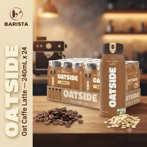 Oatside Coffee Oat Latte Pocket Pack Oat Milk Plant-Based Non-Dairy Milk 200mL x24 Pack