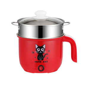 🔥 READY STOCK 🔥Lacomall 1.8L Stainless Steel 2 Layers Multi Function Heater Steamer Stainless Steel Mini Cooker CAT-18