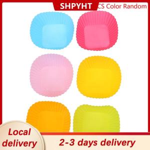 [COD] SHPYHT Local delivery Ship within 24 hours 6PCS Silicone Cake Cupcake Cup Cake Tool Bakeware Baking Silicone Mold Cupcake