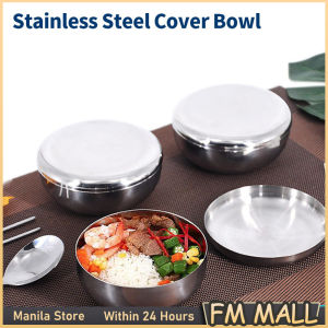 Stainless Steel Rice Bowl With Cover Korean 12CM Thickening Baby Children Bowl Kitchen Tableware For Food Storage In Refrigerator
