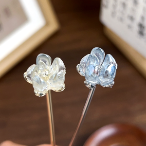 Womens Retro Chinese Style Camellia Hairpin Minimalist Modern Premium Hair Ornament for Daily Party Use h260728