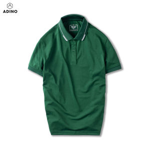 [Nhập LazXuHuong1- giảm 20k đơn 149k|Áo thun có cổ nam màu xanh dương phối viền ADINO vải polyester cotton mềm không bai xù dáng slimfit công sở hơi ôm trẻ trung AP96
