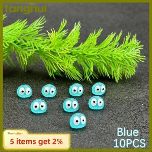 fanghui 10Pcs Luminous Briquettes Elfs Black Ball Sprite Duck Figurine Home Decor Glowing Miniature Fairy Garden Decoration Accessories