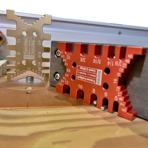 Portable Dovetail Jig Tenon Caliper Tenon Caliper Gauge Metric & Imperial Scale Gauge High-Precision Aluminum-Alloy