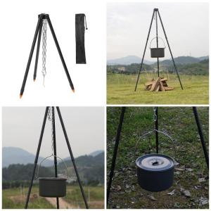 Regulable Campfires Cooking Tripods Durability Portables Grills Stand For Outdoor Family Picnics Backyard Barbecues