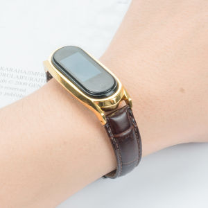 MIJOBS Mi Band 5สำหรับ Xiao Mi Mi Band 6 /Mi Band 7 /Mi Smart Band 6 /Mi Smart Band 6 /Mi 5 Global Version Mi Band NFC Mi Band 4สายหนังเปลี่ยนสายรัดข้อมือ miband 7สร้อยข้อมือสำหรับผู้หญิงผู้ชาย