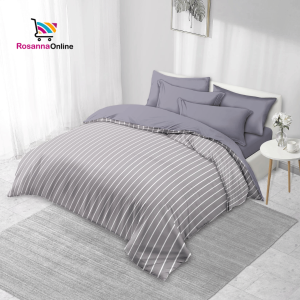 Tinggi 30: Bedcover Set Korean Style Jumbo Two Tones Aesthetic Sprei Fitted King 180 Queen 160