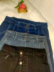 LESTARIJAYA Rok Jeans Panjang Wanita Full Kancing Depan Trend 2021