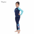 Swimming Suit for Kids Girls 3 Pieces Set Swimwear Swimming Outfit for Girls Teens Long Sleeve Rash Guard 3-16 Y Kids Swimsuit  3 In 1 Set Deep Blue Patchwork. 