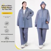 Bonnie Cathy Bộ áo mưa và quần mưa rời dành cho người lớn chống thấm nước toàn thân bằng chất liệu EVA nhẹ và thoáng khí phù hợp cho hoạt động ngoài trời