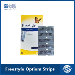 Freestyle Optium Blood Glucose Test Strips - 50pcs for Accurate Blood Sugar Monitoring