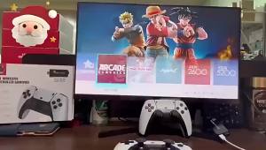 2025 4K Retro Game Stick 64GB Memory Card  20000+Games 23 Emulators Plug-and-Play Double 2.4GHz Wireless Game Controller