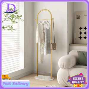 Arch Shape Metal Coat Rack Freestanding Garment Hanger Stand Marble Base Clothes Hat Bag Display Rack for Entryway Bedroom