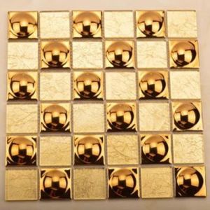 Wall Panel Mozaik Tile Kaca 3D Dekoratif 30x30cm untuk Dekorasi Dinding Interior Rumah dan Kantor