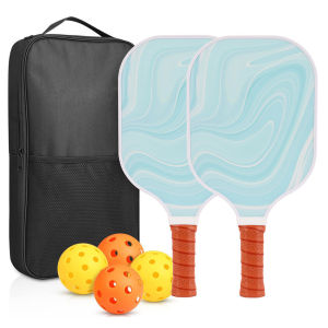 Pickleball Paddles 2024 USAPA Approved Carbon Fiber Pickleball Rackets Pickleball Paddle Set of 2 with 4 Outdoor Pickleballs 1 Pickleball