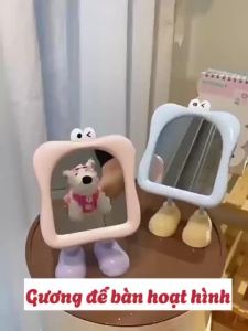 Gương Trang Điểm Để Bàn Dễ Thương Mini Có Chân Đứng – Gương Makeup Soi Mặt Kiểu Cute Trang Trí Bàn Học Bàn Làm Việc