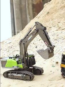 ST[Fast Delivery][Original Available]HN 1593 1:14 2.4g 22 channels Remote control alloy excavator toy Engineering vehicle simulation hydraulic screw Boys Gift