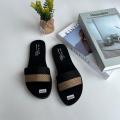 Sandal Wanita Dewasa Slop Rajut Bisban Terbaru Kombinasi Warna Kekinian Tanpa Hak. 