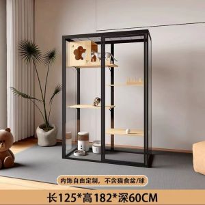 Urban Echo Panoramic Glass Cat Villa Cat House Cat Shelter Large Luxury Extra Large Cat Cage Cat House Custom Shop Cat Cabinet