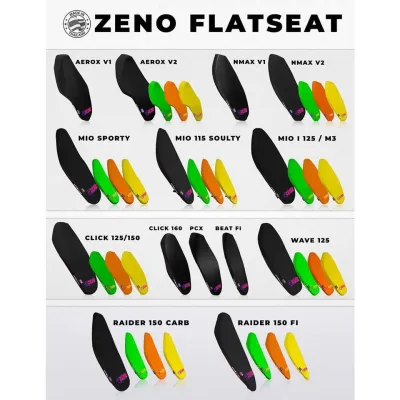 ZENO FLAT SEAT FOR CLICK PCX160 WAVE125R BEAT NMAX AEROX V1 V2 MIO SPORTY MIO SOULTY M3 RAIDER FI RAIDER 150 CARB CLICK 160