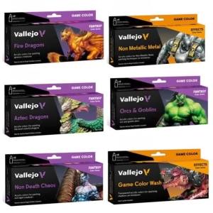 Spani AV Vallejo Model Environmentally Friendly Water-based Acrylic Painti Set 8 * 17ml Non Metallic/game Color Wash Acrylic Set