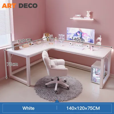 L shape table Office Table Laptop Table study Table with book shelf Meja Office Meja Komputer Meja Laptop meja pejabat Meja Gaming