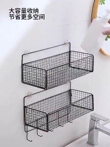Kệ Lưới Đựng Đồ Nhà Tắm Dán Tường - Kệ Nhà Tắm- Kệ Thép Sơn Tĩnh Điện Tặng Kèm 2 Miếng Dán Siêu Dính Vuadienmay