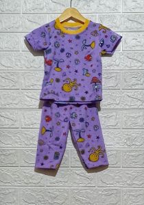 Setelan piyama anak lengan pendek babyterry