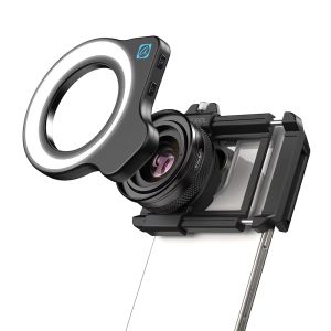 APEXEL 10-20X Zoom Macro Lens HD Micro Phone Camera Lenses with LED Fill Light for iPhone Samsung All Smartphones Eyelash Macro