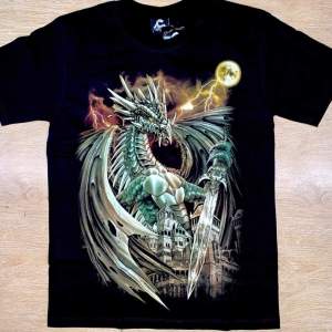 [HCM]Áo thun nam 3D in hình Rồng Phong Thủy sắc nét không phai màu không dính giặt vải dày mịn mát