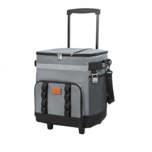 Fashion Insulated Rolling Coolers Bag With Retractable Handle Wheel for Outdoor Activity Picnics Camping