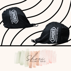 BLACK HELMET BAG WITH STRAP & LOGO (SHOEI) | TIM MACKENZIE COVERS