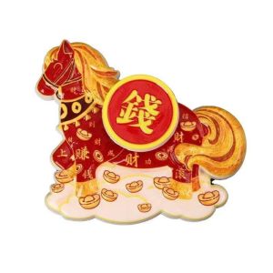 GONOVO Phim hoạt hình Nam châm tủ lạnh xoay 3D Thần Tài Tem nhãn dán từ tính năm mới Hài hước Phong cách Trung Quốc Nhãn dán từ tính may mắn Trang trí lễ hội