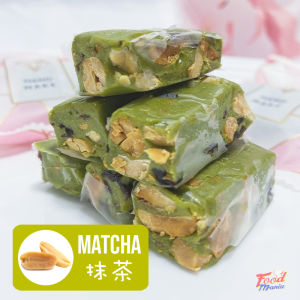 Matcha Nougat (20 PCS) - SG Local Made Soft Yummy Toffee Candy Snacks Almond Peanut Singapore Australia Taiwan 牛轧糖 | Foodmania