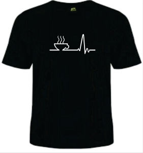 Kaos pria.Kaos distro detak kopi lengan pendek.Kaos pria wanita.sablon digital