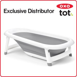 OXO Tot Splash & Store Infant to Toddler Bathtub ( oxotot baby infant toddler kids non-slip foldable travel bath tub )