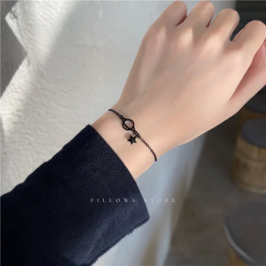 Gelang Wanita Sederhana Planet Bintang Hitam Fashion Korea