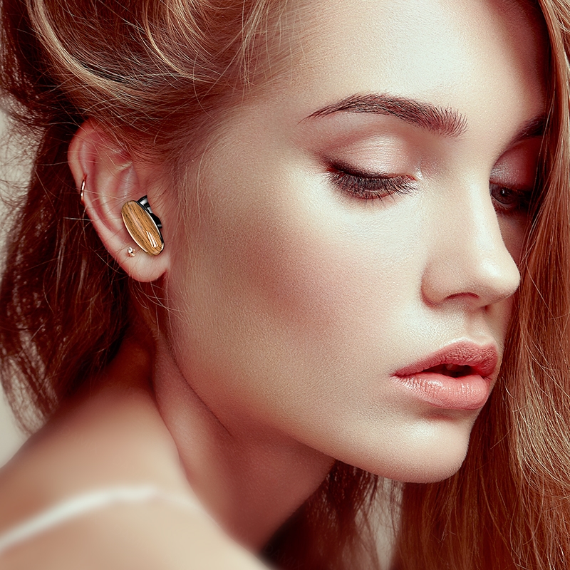 TWS Holzmaserung Bluetooth Kopfhörer V5.2 Drahtlose Kopfhörer In-Ear Wasserdicht Stereo Sport Noise Reduction Mini HiFi Ohrhörer_voghion.com