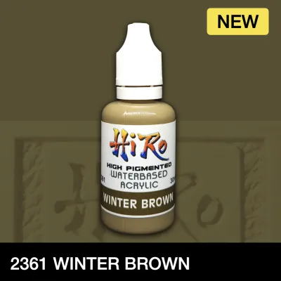 Cool Brown Colors by Hiro Paints | High-Pigmented Waterbased Acrylic Hobby Paint (30ml) | 2101 - 2106