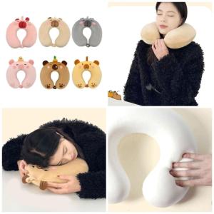Travel Friendly Cartoon Neck Pillow UShaped Memory Foam Cushions Providing Full Neck Support for Frequent Travel