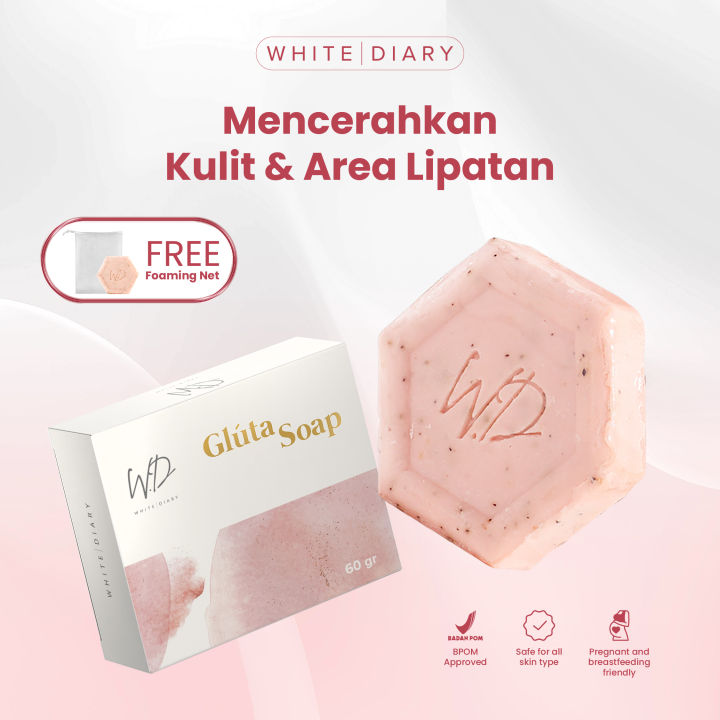 White Diary Gluta Soap Sabun Gluta Untuk Kulit Normal Sabun Pemutih Ekstrak  Walet Sabun Kecantikan Dermacare Sabun Body Brightening Dan Moisturizing -  Lazada